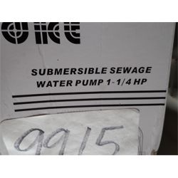 1- 1/4 HP SEWAGE WATER  SUBMERSIBLE PUMP Miscellaneous