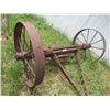 Image 2 : Antique 4 Steel Wheels & Wagon Frame