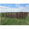 Image 1 : 10) 25' 5 Bar Self Standing Metal Corral Panels