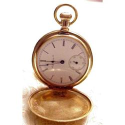  14k ELGIN solid gold Hunter Style Watch #945599