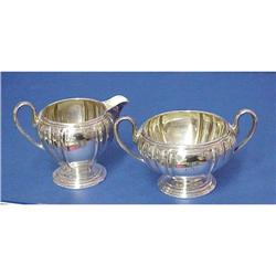Antique  STERLING Cream and Sugar Set #945600