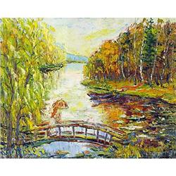 "Autumn" great impressionism oil by Velezhev G. #945615