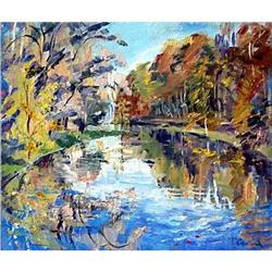 "Magic of reflection"  oil in impressionism #945630