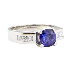 1.98 ctw Sapphire And Diamond Ring - Platinum