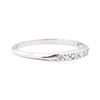 Image 1 : 0.08 ctw Diamond Vintage Straight-Line Band - Platinum