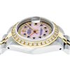 Image 4 : Rolex Ladies 2 Tone 14K Pink MOP Sapphire String Diamond Datejust Wristwatch