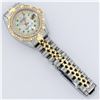 Image 7 : Rolex Ladies 2 Tone 14K MOP Emerald & Pyramid Diamond Diamond Datejust Wriswatch