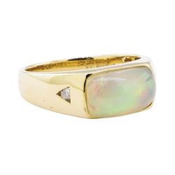 3.25 ctw Opal and Diamond Ring - 14KT Yellow Gold