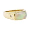 Image 1 : 3.25 ctw Opal and Diamond Ring - 14KT Yellow Gold