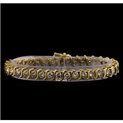 7.13 ctw Diamond Bracelet - 14KT Yellow Gold