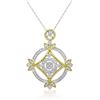 Image 1 : 18k Two Tone Gold 0.54CTW Diamond Pendant, (SI1-SI1/H-I)