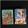 Image 1 : 2 SEALED WAX BOXES OF SPORTS CARDS (HOCKEY BASEBALL)
