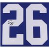 Image 2 : SEQUON BARKLEY NEW YORK GIANTS CUSTOM FRAMED JERSEY (JSA COA)