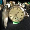 Image 1 : SIZE 16 SOLID SILVER KEYWIND ENGLISH POCKET WATCH WORKING