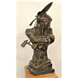 Large Native American Bronze