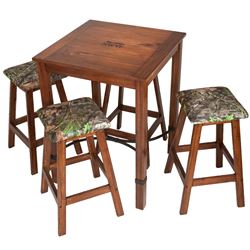 Pub Table & 4 Barstools w/ Camo Seats