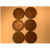 Image 2 : Lot of 6 Canada One Cent 1 Penny King Edward VII 1909