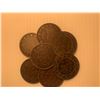 Image 2 : Lot of 7 Canada One Cent 1 Penny 1876 Queen Victoria Large cent