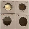 Image 4 : Lot 0f 4 Canada One Cent 1 Penny Queen Victoria Large Cent 1896 (2), 1899 and 1901 Beautiful Coins