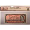 Image 1 : Canada 2 Dollar Bank of Canada 1954 $2 BC-38d Lawson Bouey Modified Portrait BCS 50 Almost UNC Origi