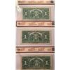 Image 2 : Lot of 3 Canada 1 Dollar 1937 Bank of Canada $1 BCS 12, BCS 15 and BCS 18 Fine