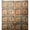 Image 1 : Lot of 8 Canada 25 cent 1923 Dominion of Canada 25c Shinplaster