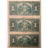 Image 2 : Lot of 3 Canada 1 Dollar 1937 Bank of Canada $1 BC-21d Circulated