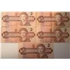 Image 1 : Lot of 5 Canada 2 Dollar 1986 Bank of Canada $2 Circulated