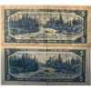 Image 2 : Lot of 2 Canada 5 Dollar 1954 Bank of Canada $5 Modified Portrait