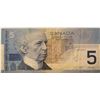 Image 1 : Canada 5 Dollar 2002 Bank of Canada $5 Knight Dodge