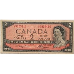 Canada 2 Dollar 1954 Bank of Canada $2 BC-38d Lawson Bouey L/G 9929410