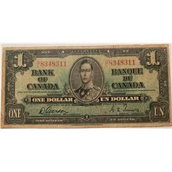 Canada 1 Dollar 1937 Bank of Canada $1 BC-21c