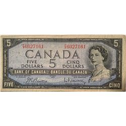 Canada 5 Dollar 1954 Bank of Canada $5 BC-39b P/X 6027161