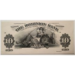 Scarce / Printer / Engravers Proof, 1900 Dominion Bank