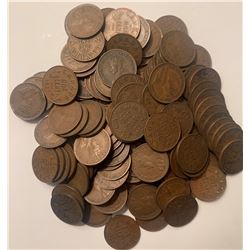 Lot of 112 Canada King George V Small Cents Penny 1 Cent 1920 to 1936 KM-28 Coins