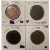 Image 2 : Lot of 4 Bank Token Half Penny 1837 Un Sous Province Du Bas Canada