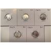 Image 2 : Lot of 5 Canada 10 Cent Silver 1967 Uncirculated Bank of Canada 10 c dime coin BU from Roll