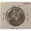 Image 1 : Canada 50 Cent 1991 UNC Bank of Canada 50 c Half Dollar