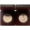 Image 1 : Lot of 2 Canada Cased Silver Dollar $1 Uncirculated 1974 and 1979