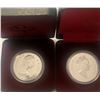 Image 2 : Lot of 2 Canada Cased Silver Dollar $1 Uncirculated 1980 and 1990
