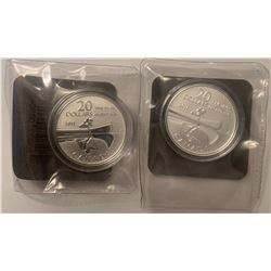 Lot of 2 Canada 2011 20 Dollar .9999 Fine Silver $20 20 for 20