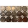 Image 1 : Lot of 15 Canada 1999 25 Cent quarters
