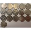 Image 1 : Lot of 16 Canada Mixed dates 25 Cent Quarters