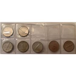 Lot of 7 Canada 1967 Silver 10 Cent Dime