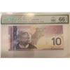 Image 1 : Canada 10 Dollars 2004 / 2007 $10 P 102A Jenkins Dodge 15 th Label GEM UNC PMG 66 EPQ