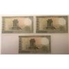 Image 2 : Lot of 3 Lebanon 250 Livres 1988 P 67 AUNC Sequential Serial 3038801 to 3038803