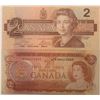 Image 1 : Lot of 2 Canada 2 Dollar 1986 and 1974 Bank of Canada