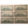 Image 2 : Lot of 6 Canada 1 Dollar 1967 Bank of Canada $1 Asterisk Serial Number UNC Uncirculated