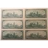 Image 2 : Lot of 6 Canada 1 Dollar 1967 Bank of Canada $1 Asterisk Serial Number UNC Uncirculated