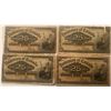 Image 1 : Lot of 4 Canada 25 cent 1900 Dominion of Canada 25c Shinplaster